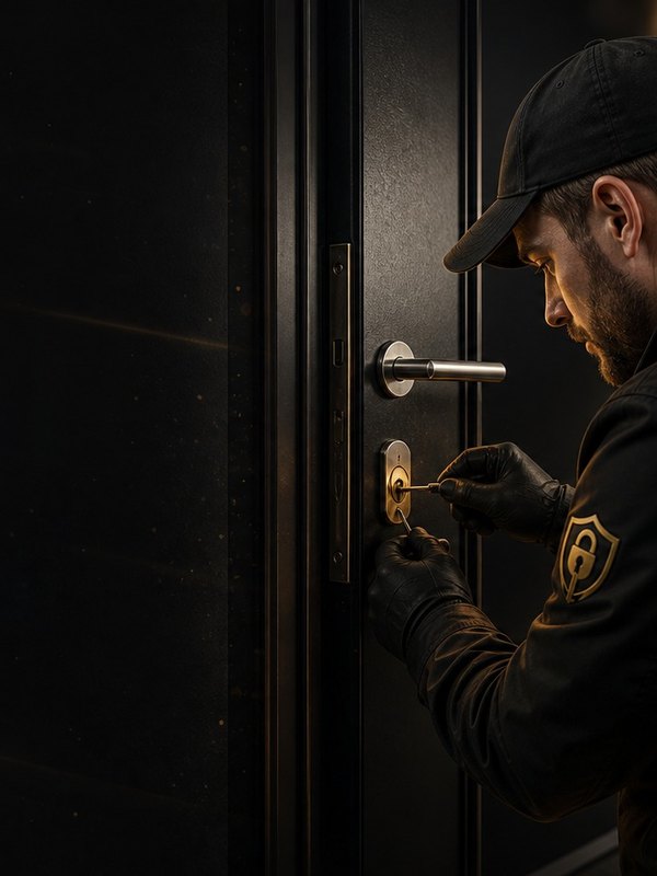 İstanbul Avrupa Çilingir ustası çelik kapı açarken — 7/24 acil servis
